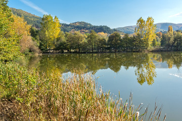 Autumn of Pancharevo lake, Sofia city Region, Bulgaria