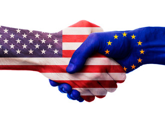 USA European Union Handshake