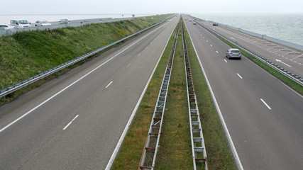 Fototapeta premium Diga Afsluitdijk in Olanda