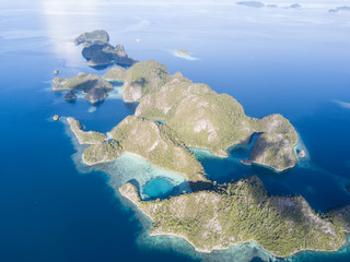 Aerial of Rock Islands in Misool, Raja Ampat