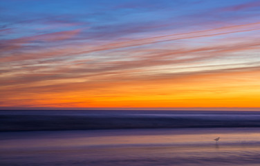 Fototapeta na wymiar Long exposure abstract colorful ocean background 