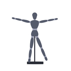 Graphic art doll, pose-able figure & stand icon.