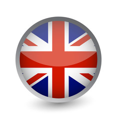 United Kingdom Flag Round Glossy Icon
