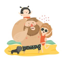 Fototapeta premium Happy family at the beach