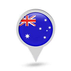 Australia Flag Round Pin Icon