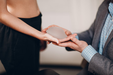 The silicone implants