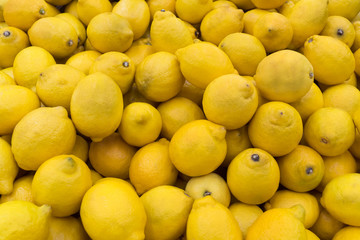 a lot of yellow lemons