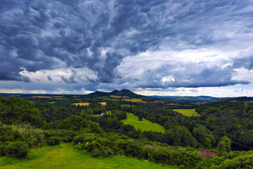 Fototapeta na wymiar Beautiful landscape of Scott's View in the Scottish Borders