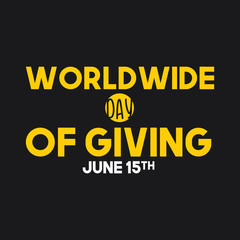 World Wide Day of Giving Vector Template Design