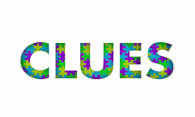 Clues Mystery Puzzle Solution Solved 3d Illustration