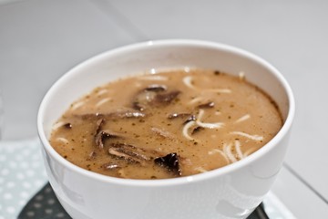 Tasty mushroom soup