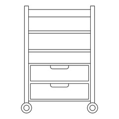 hospital operating drawer isolated icon vector illustration design