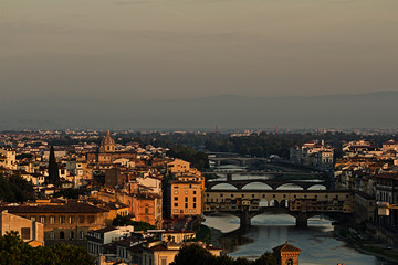 Fototapeta na wymiar View on Florence from Piazzale Michelangelo
