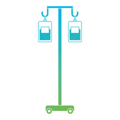 medicine and blood bags hanging vector illustration design