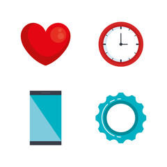 business set collection icons
