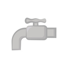 Water faucet isolated cartoon