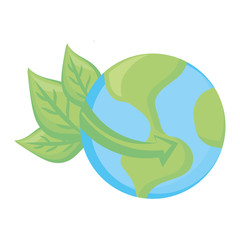 Eco earth world cartoon