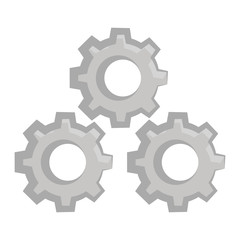 Gears machinery pieces cartoon