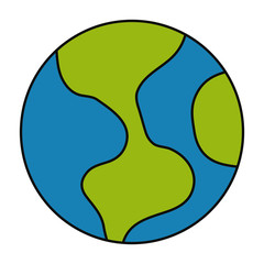 Earth world symbol cartoon