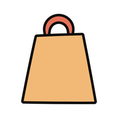 Shopping bag isolated cartoon