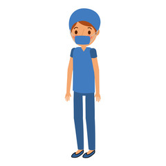 surgeon man avatar character icon vector illustration design