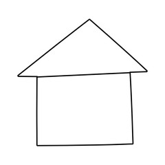 House real estate symbol cartoon