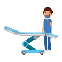 dental stretcher with professional medical vector illustration design