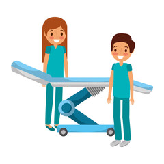 dental stretcher with professional medical vector illustration design