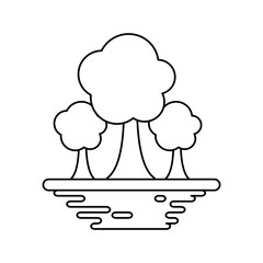 Trees nature symbol cartoon