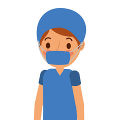 surgeon man avatar character icon vector illustration design