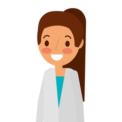 doctor woman avatar character vector illustration design