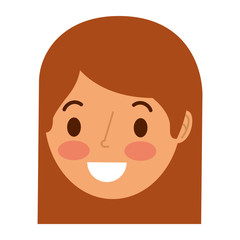 beautiful woman head avatar character vector illustration design