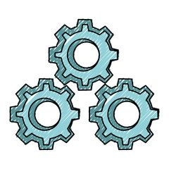 Gears machinery pieces cartoon