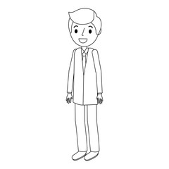 Obraz premium young man avatar character vector illustration design