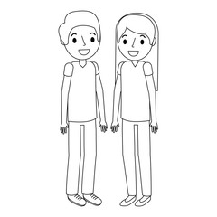 surgeons couple avatars characters icon vector illustration design