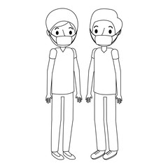 surgeons couple avatars characters icon vector illustration design