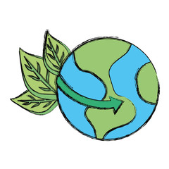 Eco earth world cartoon