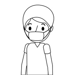 surgeon man avatar character icon vector illustration design