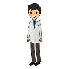 doctor man avatar character vector illustration design