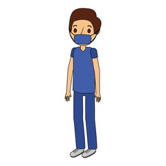 surgeon man avatar character icon vector illustration design
