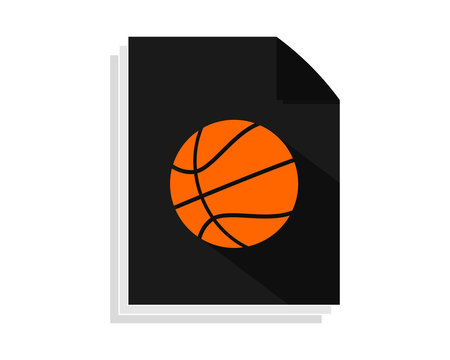 basketball sheet paper image vector icon