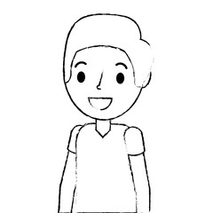 young man avatar character vector illustration design