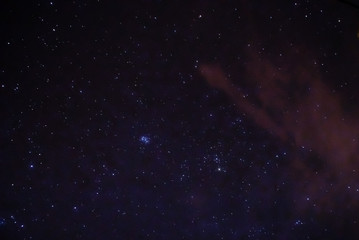 Bright Star On The Sky In The Dark Night