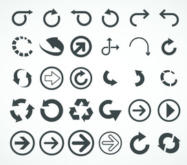 Set of arrow icons.
