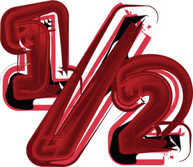 Abstract 1/2 Symbol