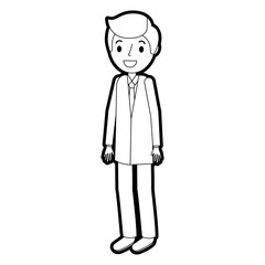 doctor man avatar character vector illustration design