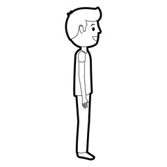 young man avatar character vector illustration design