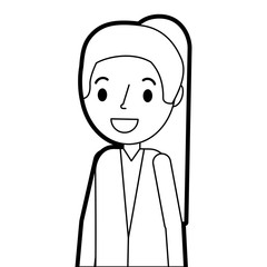 doctor woman avatar character vector illustration design