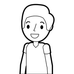 young man avatar character vector illustration design