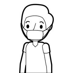 Fototapeta na wymiar surgeon man avatar character icon vector illustration design